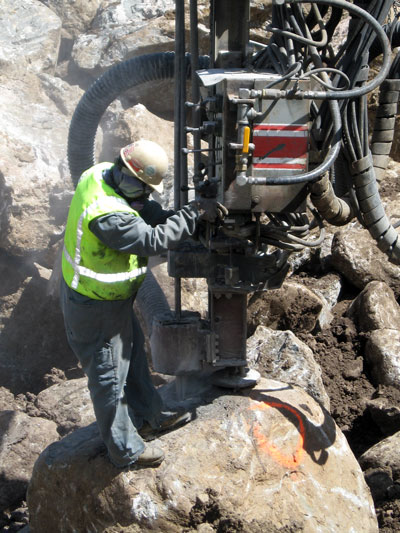 Bradley Blasting Co. at work